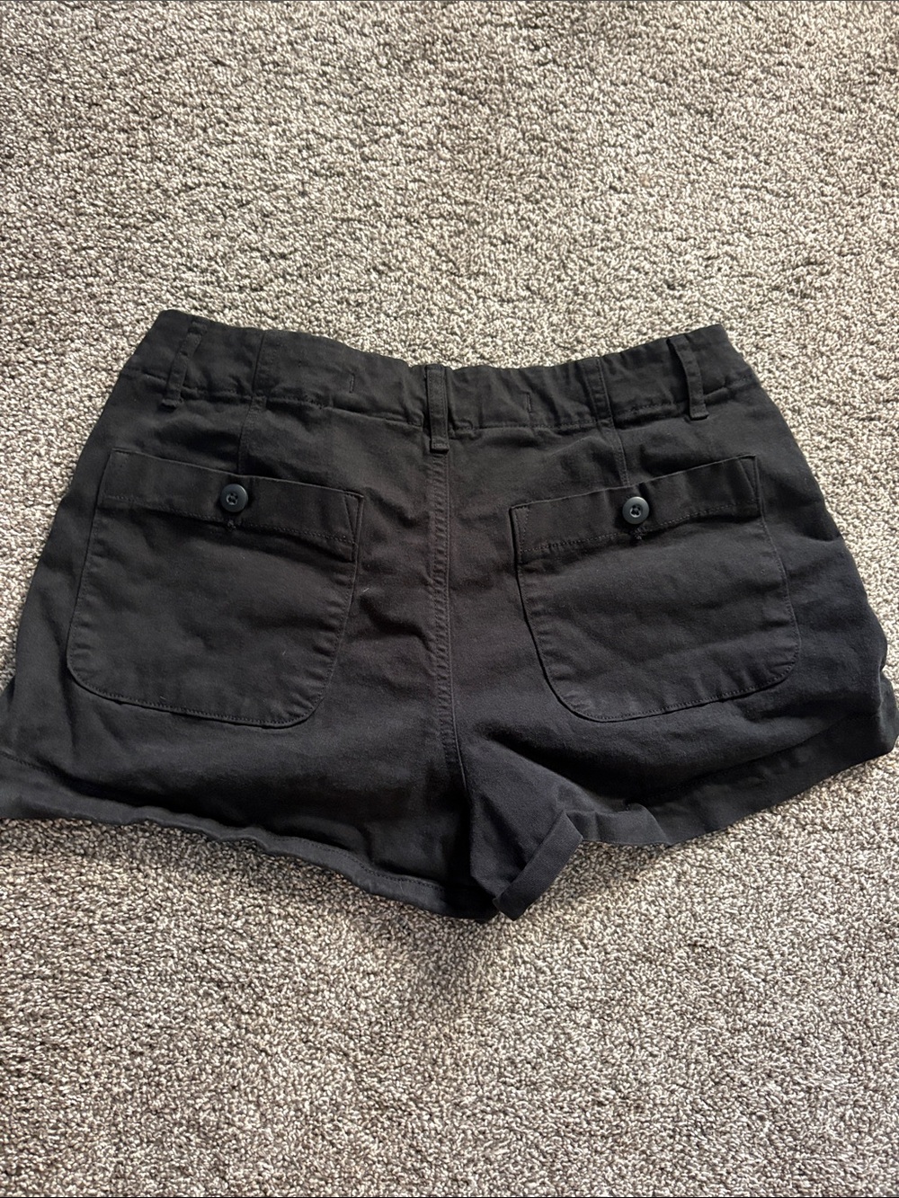 American Eagle Outfitters Women's Black Casual Pocket Shorts